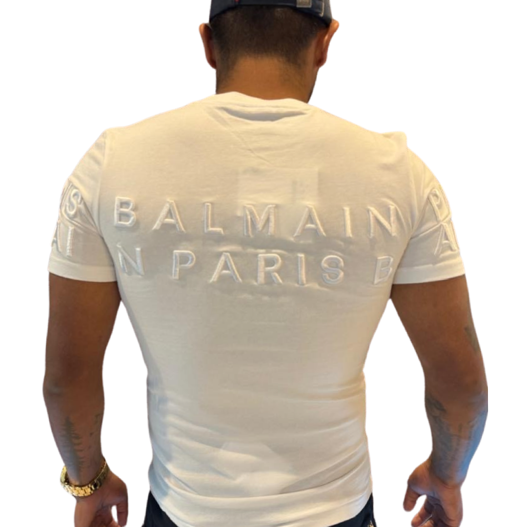 Polera Balmain Paris Blanca 05BA12871 XS
